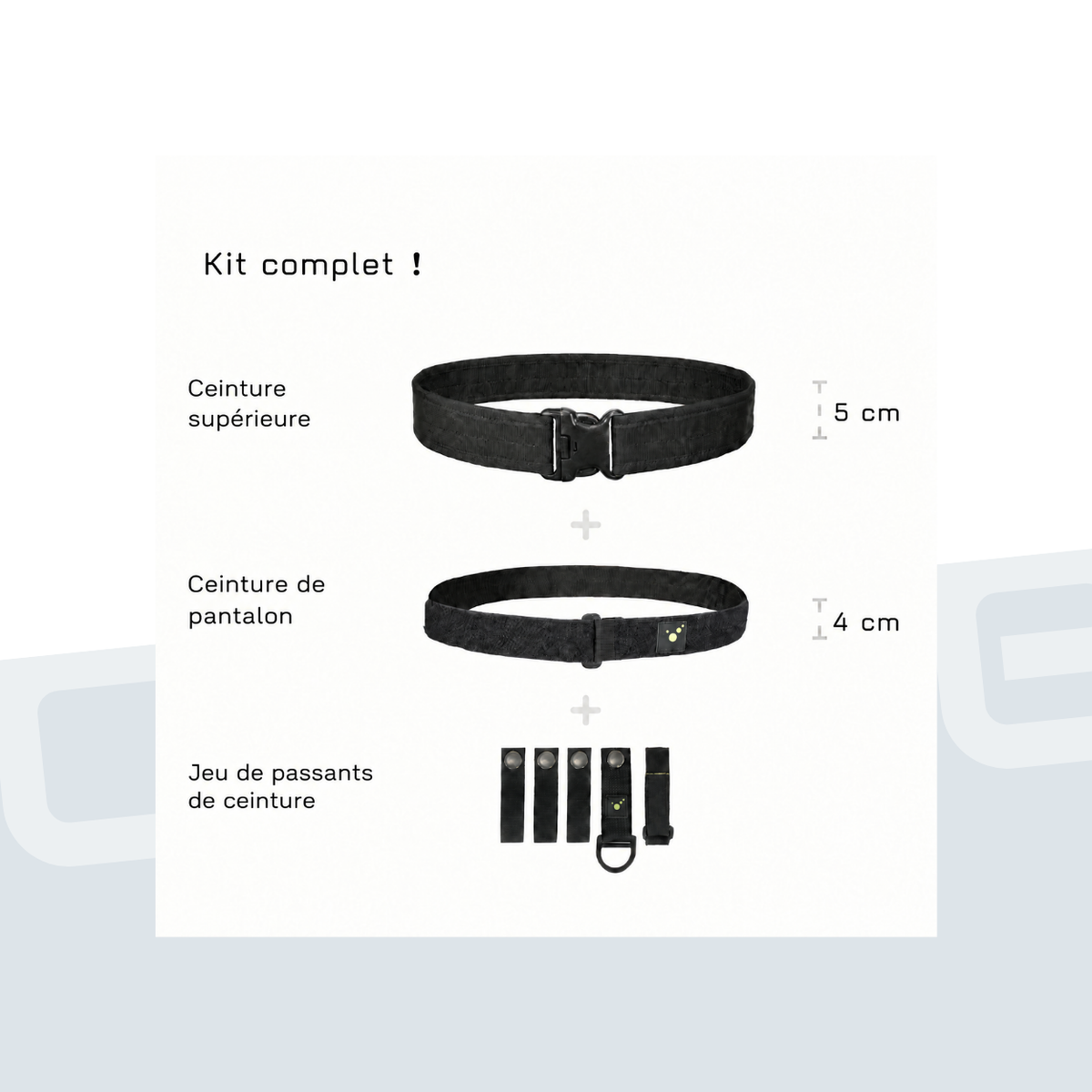 TEE-UU Ceinture BLACK Paramédicale