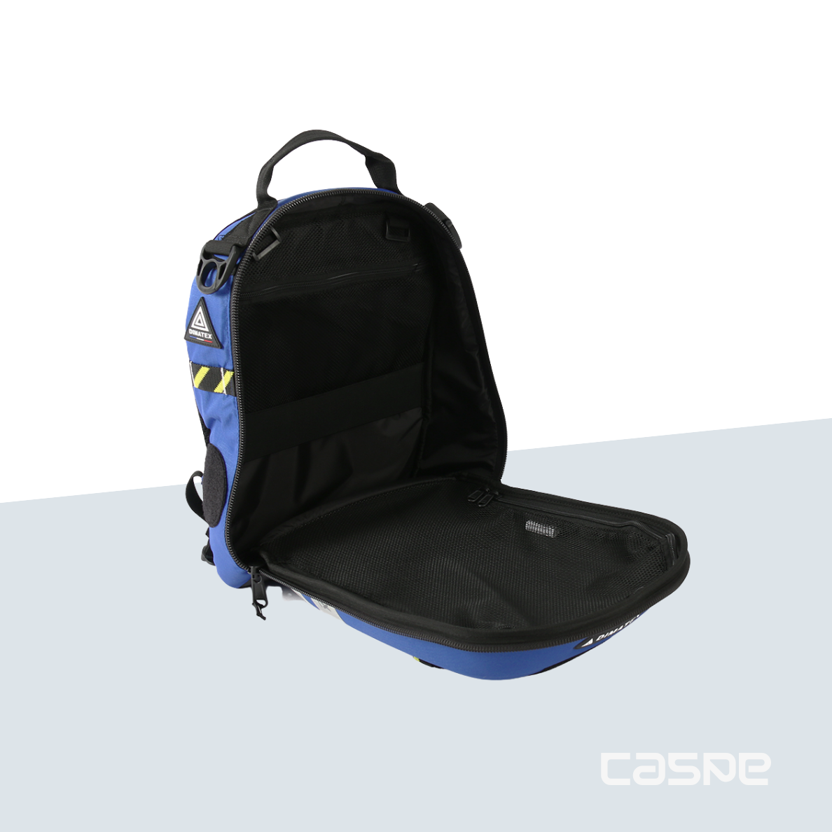 DIMATEX Sac à dos coqué MATT MINI Medium Blue et bandes réflechissante